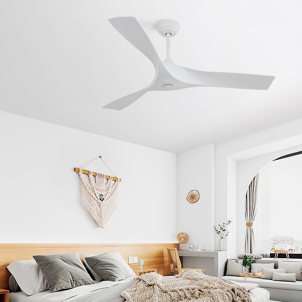 Nøordka Ceiling Fan Fixture Default 52" Nordic Inspired White Ceiling Fan Remote Control
