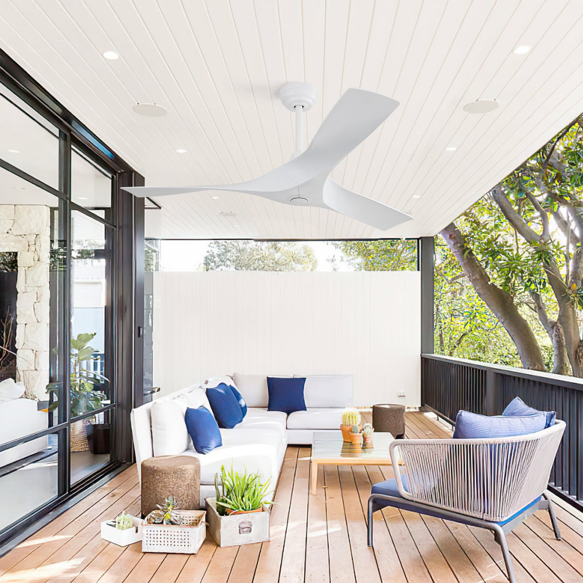 Nøordka Ceiling Fan Fixture Default 52" Nordic Inspired White Ceiling Fan Remote Control