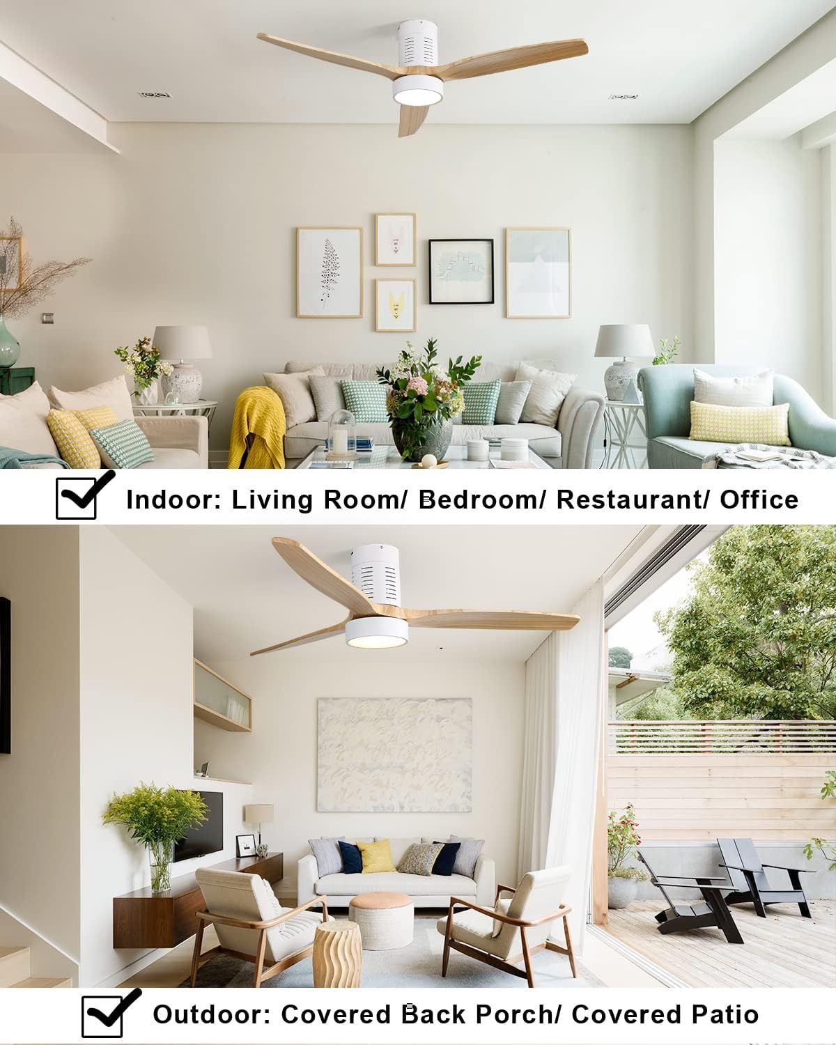 Nøordka Ceiling Fan Fixture Default 52" Nordic Inspired White Ceiling Fan With Light