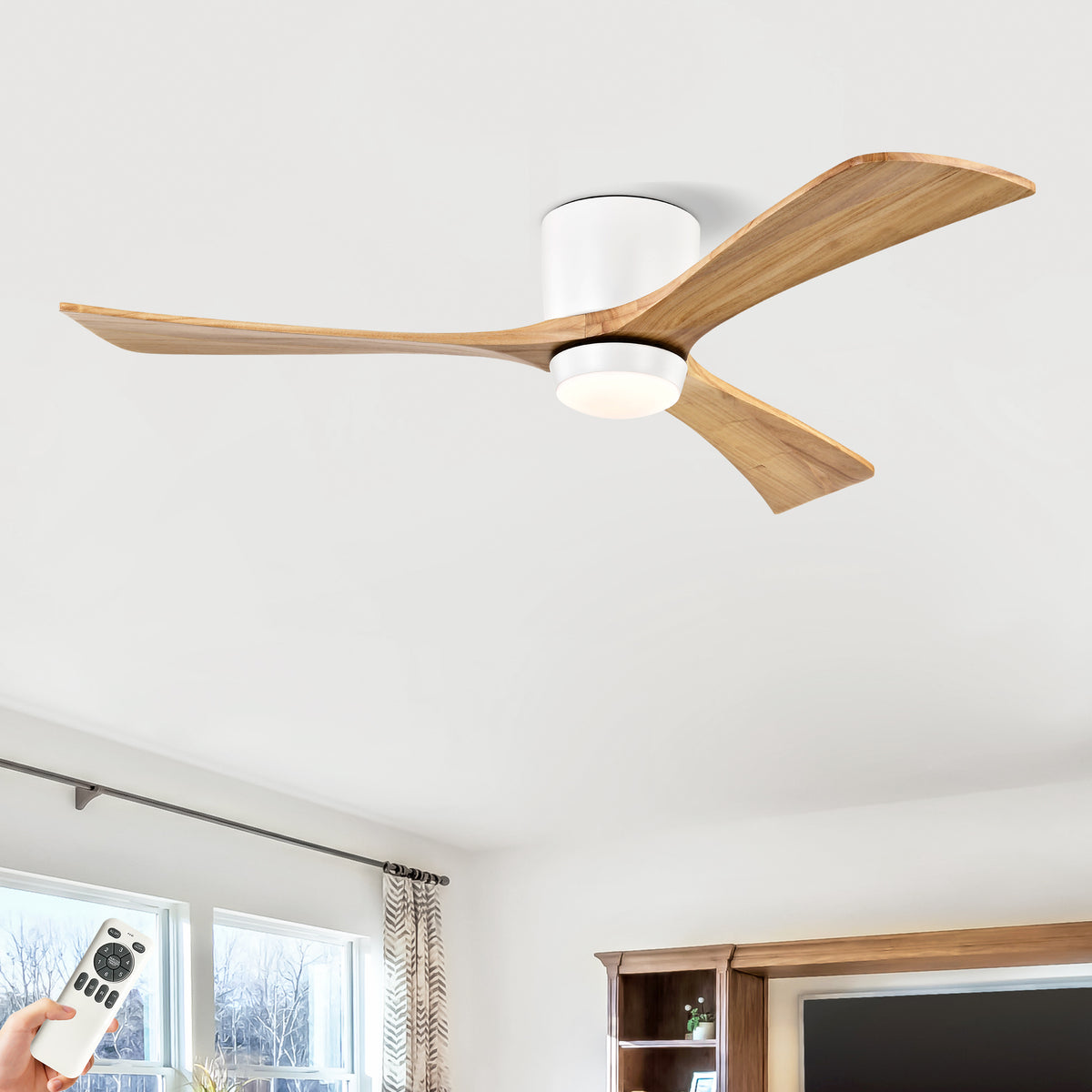 Nøordka Ceiling Fan Fixture Default 52" Nordic Inspired White Ceiling Fan with Light