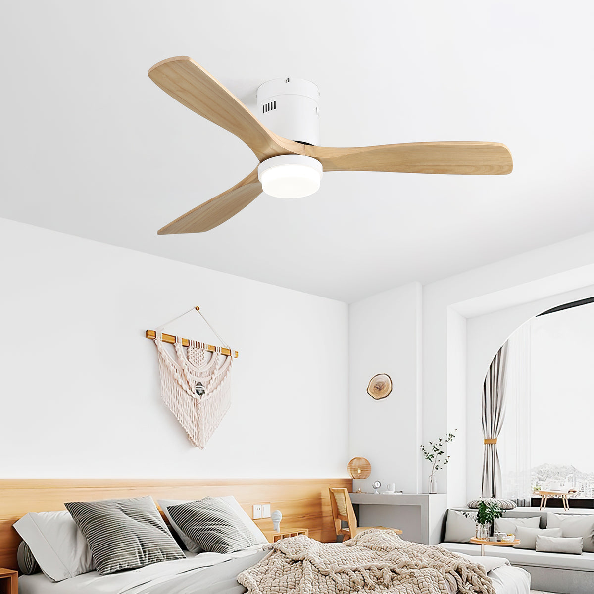 Nøordka Ceiling Fan Fixture Default 52" Nordic Inspired White Ceiling Fan with Remote