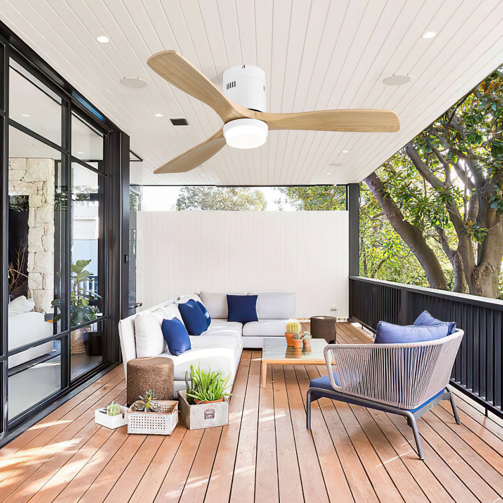 Nøordka Ceiling Fan Fixture Default 52" Nordic Inspired White Ceiling Fan with Remote