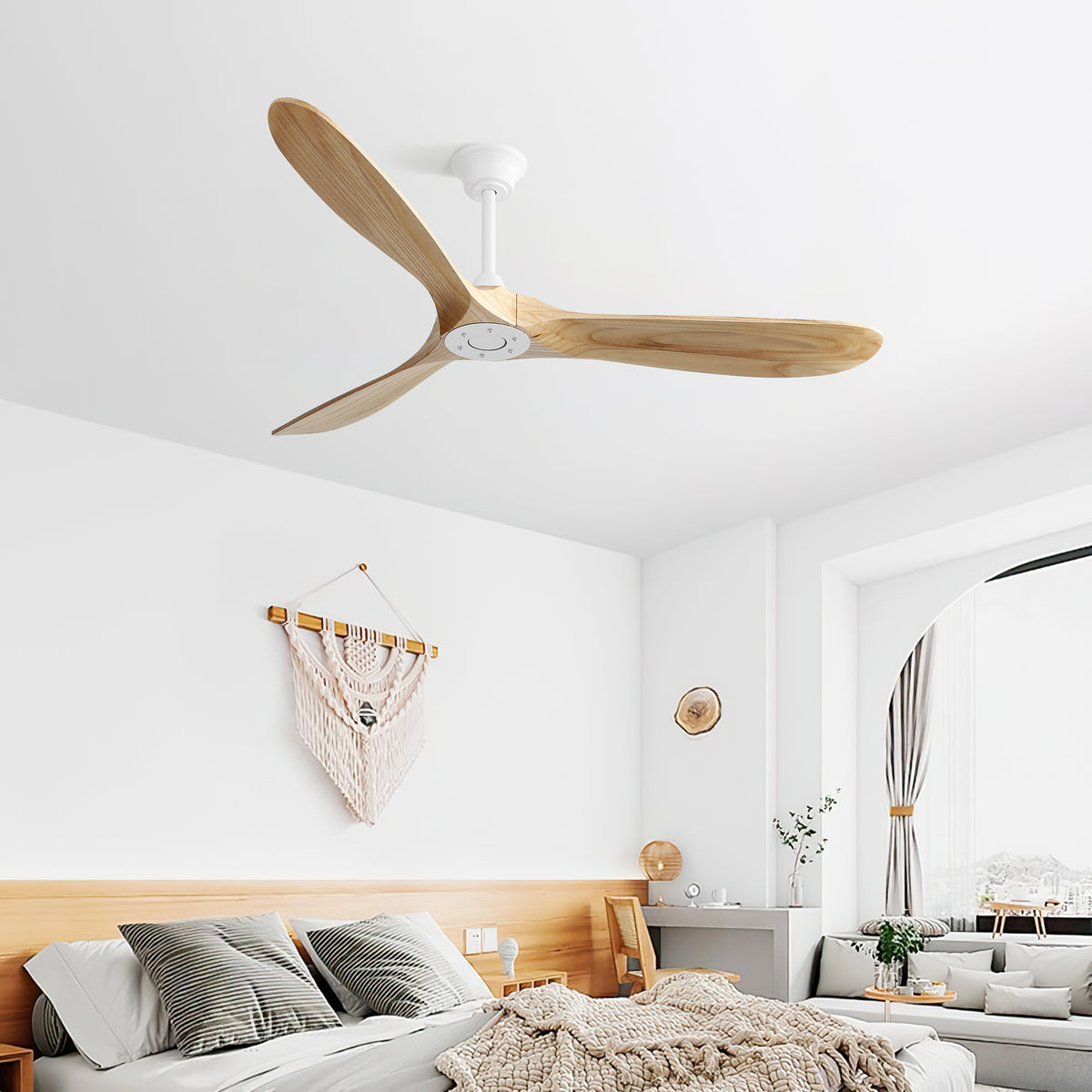 Nøordka Ceiling Fan Fixture Default 60" Contemporary Style White Ceiling Fan