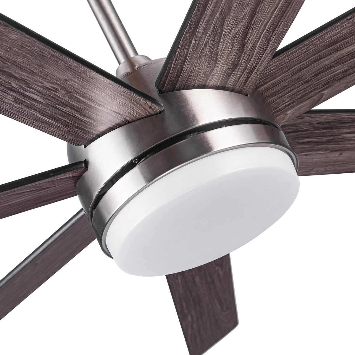 Nøordka Ceiling Fan Fixture Default 62" Modern Sleek Brushed Nickel Ceiling Fan with Light