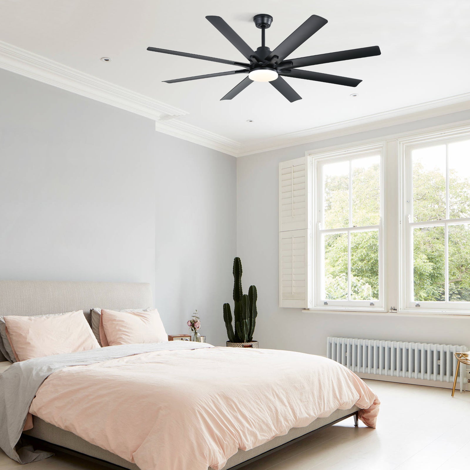 Nøordka Ceiling Fan Fixture Default 66" Nordic Inspired Black Ceiling Fan with Lights