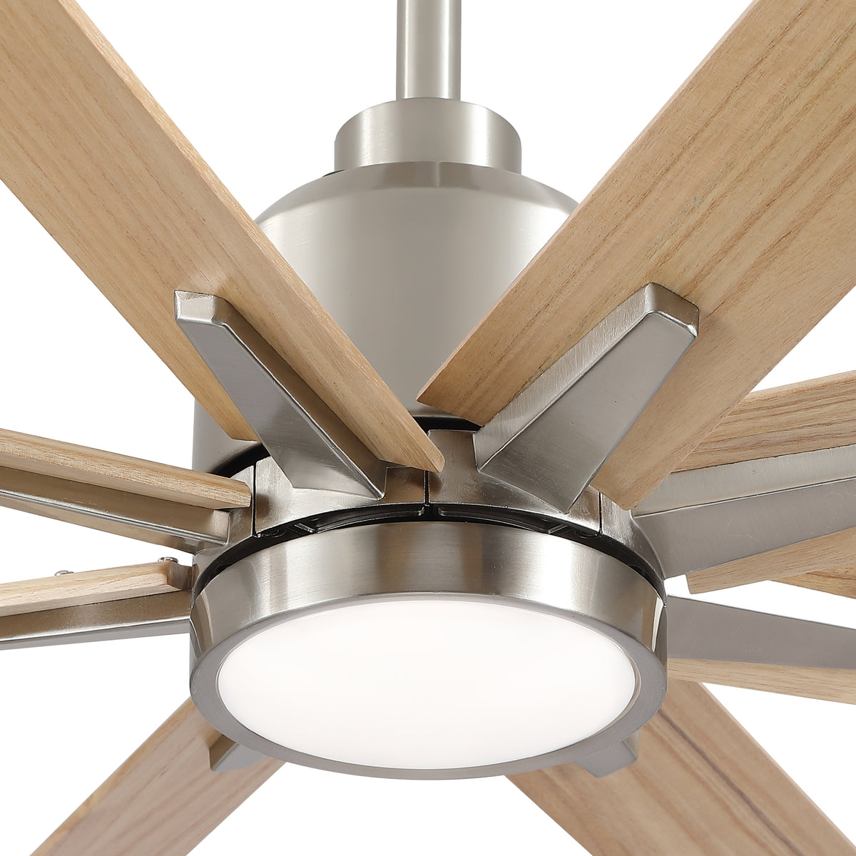 Nøordka Ceiling Fan Fixture Default 84" Modern Sleek Brushed Nickel Ceiling Fan With Light