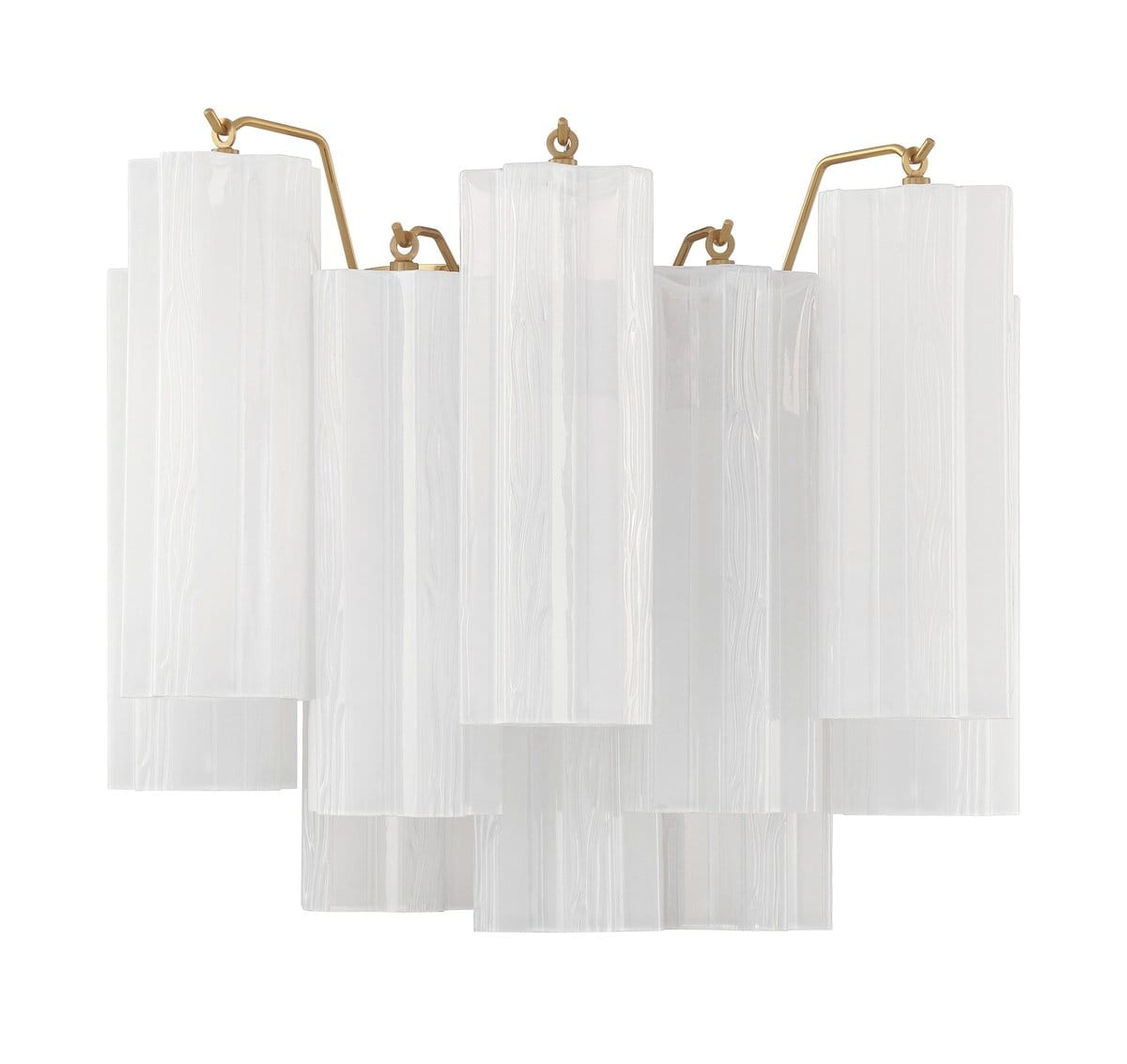 Nøordka Light Bespoke Wall Light Fixture ∅ 11.5" x H 14.5" / Gold &amp; White Textured Glass Polished Chrome Finish Wall Light