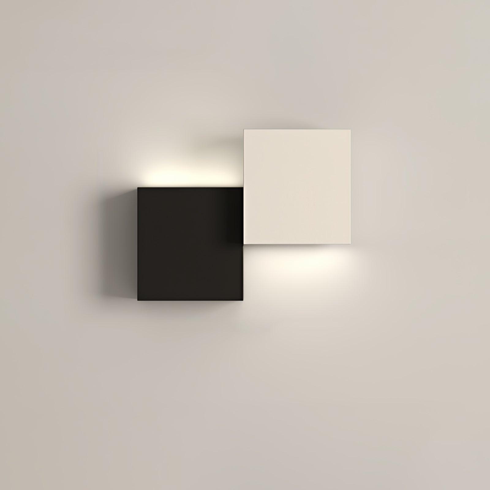Nøordka Light Bespoke Wall Light Fixture ∅ 11″ x H 8.9″ / Dia 28cm x H 22.5cm / Black & White / Three-Color Changing Light Brushed Metal Piano Key Contemporary Wall Sconce
