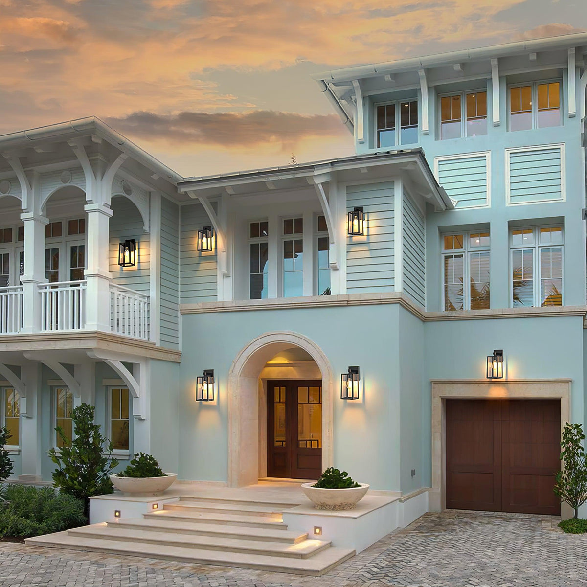 Nøordka Light Bespoke Wall Light Fixture ∅ 5.1″ x H 11″ / Dia 13cm x H 28cm / Black Lantern Timeless Classic Black Finish Wall Lamp