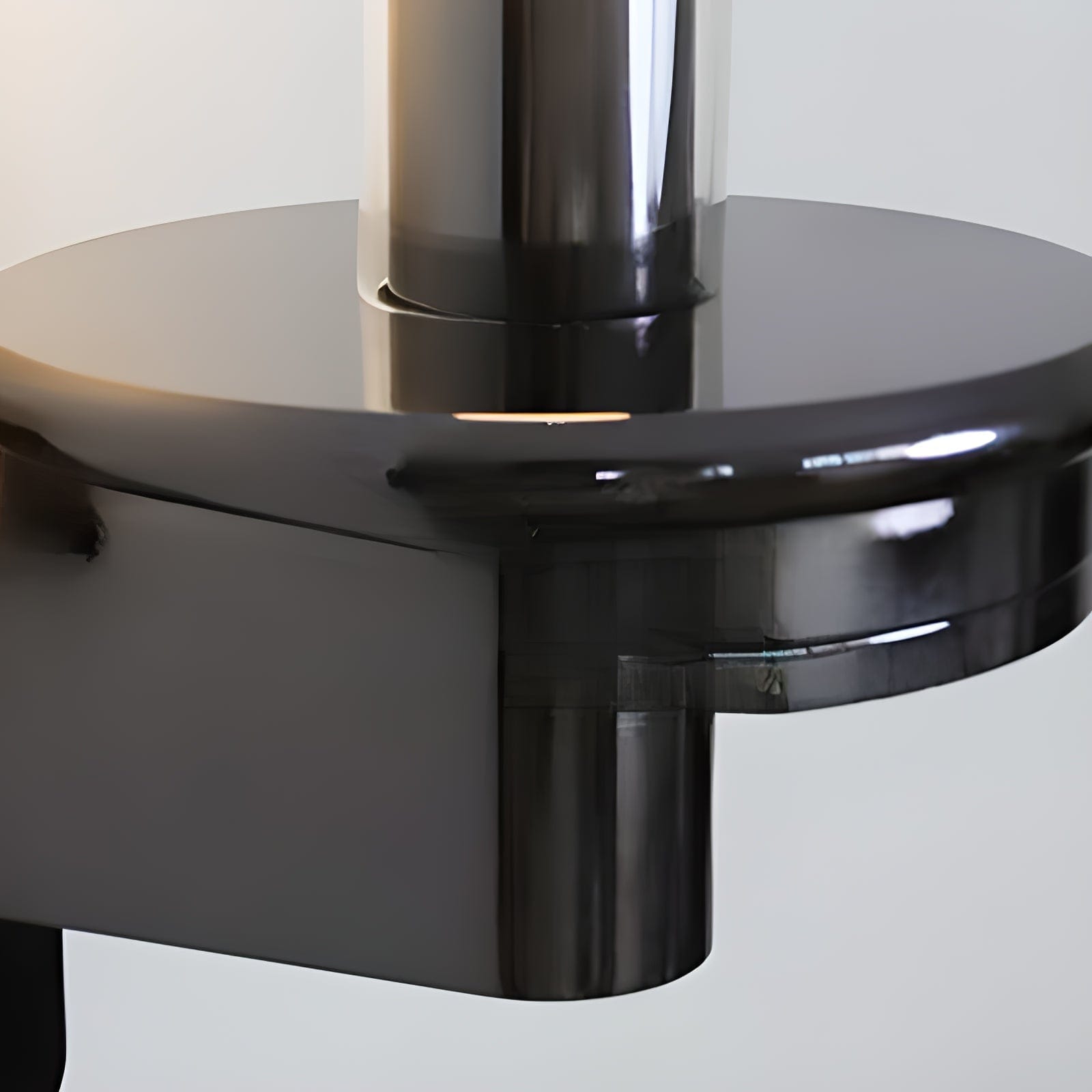 Nøordka Light Bespoke Wall Light Fixture ∅ 5.1″ x H 14.2″ / Black & Clear / Warm Light Cylindrical Glass Contemporary Wall Sconce