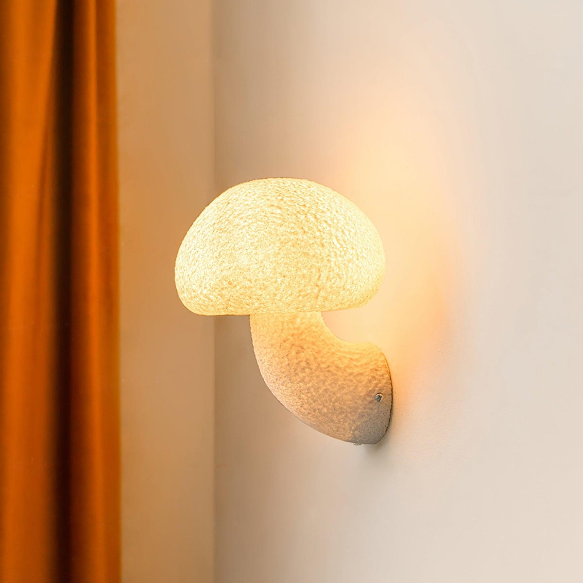 Nøordka Light Bespoke Wall Light Fixture ∅ 7.9″ x H 7.9″ / Dia 20cm x H 20cm / White Mushroom Shaped Contemporary Wall Sconce
