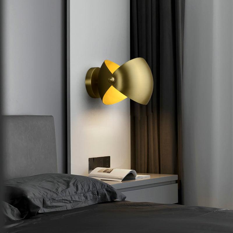 Nøordka Light Bespoke Wall Light Fixture Φ 8.7″ x H 5.9″ / Dia 22cm x H 15cm / Brass Brass Hemispherical Contemporary Wall Lamp