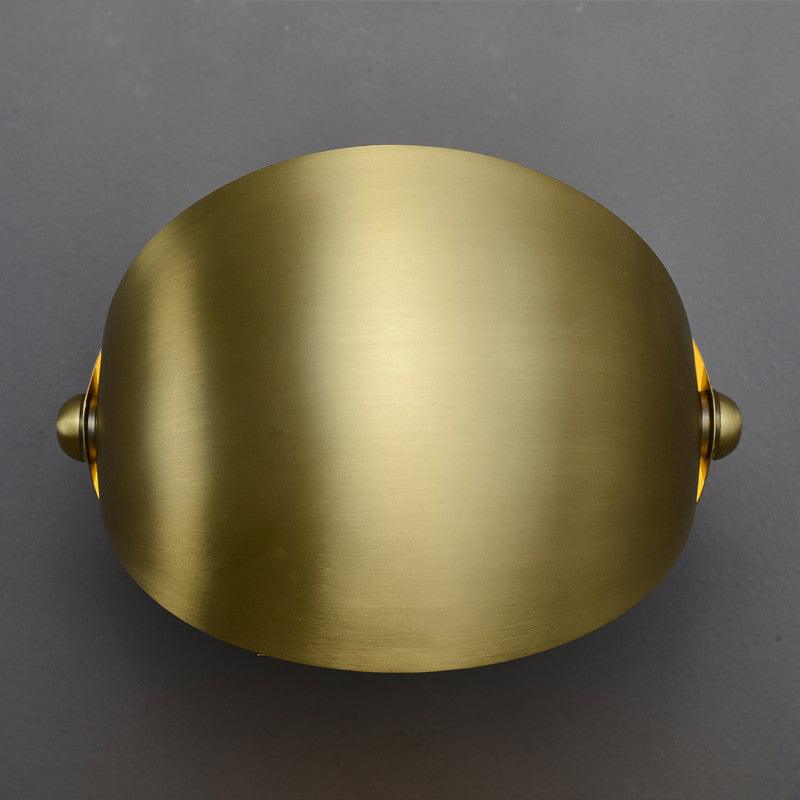 Nøordka Light Bespoke Wall Light Fixture Φ 8.7″ x H 5.9″ / Dia 22cm x H 15cm / Brass Brass Hemispherical Contemporary Wall Lamp