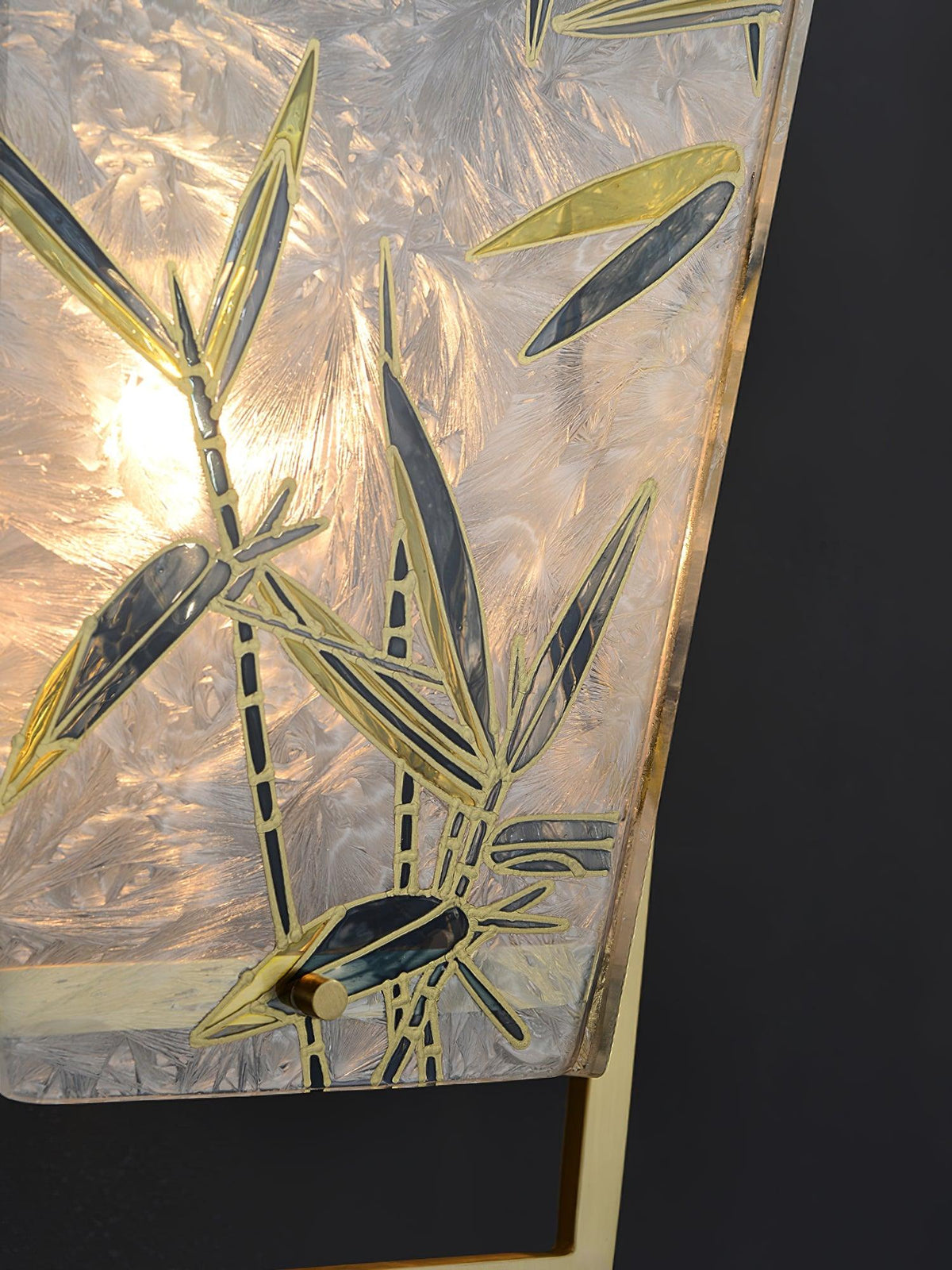 Nøordka Light Bespoke Wall Light Fixture Φ 8.9″ x H 20.2″ / Dia 22.5cm x H 51.5cm / Brass Enameled Glass Nordic Inspired Wall Sconce