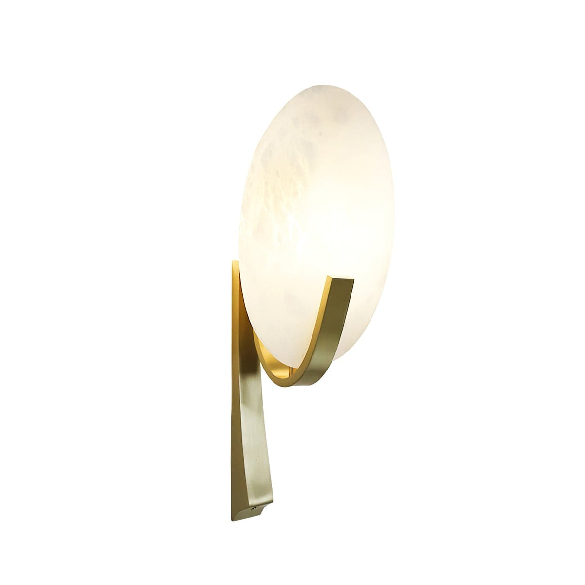 Nøordka Light Bespoke Wall Light Fixture Alabaster Antique Brass Finish Wall Sconce