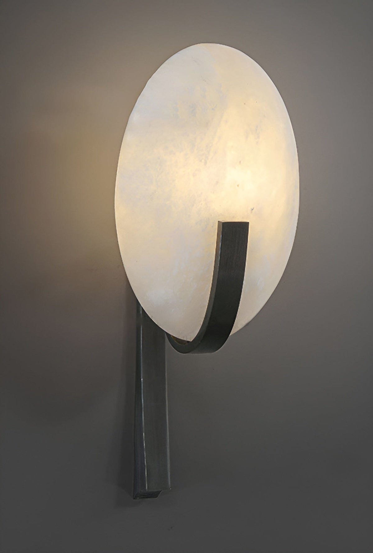 Nøordka Light Bespoke Wall Light Fixture Alabaster Antique Brass Finish Wall Sconce