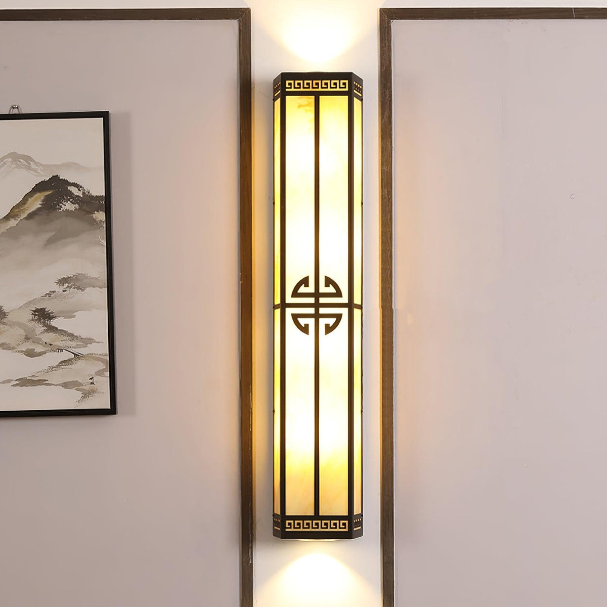 Nøordka Light Bespoke Wall Light Fixture Alabaster Contemporary Outdoor Wall Sconce