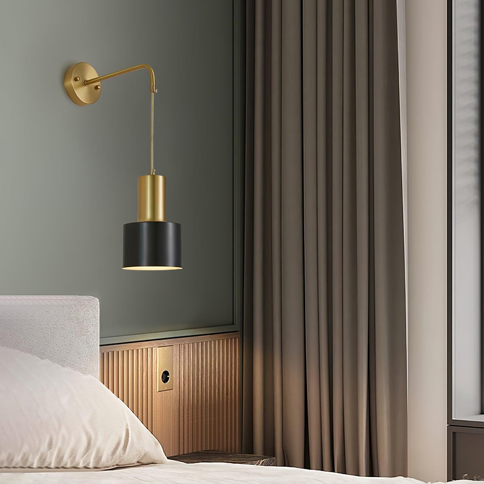 Nøordka Light Bespoke Wall Light Fixture Brass And Matte Black Contemporary Wall Lamp