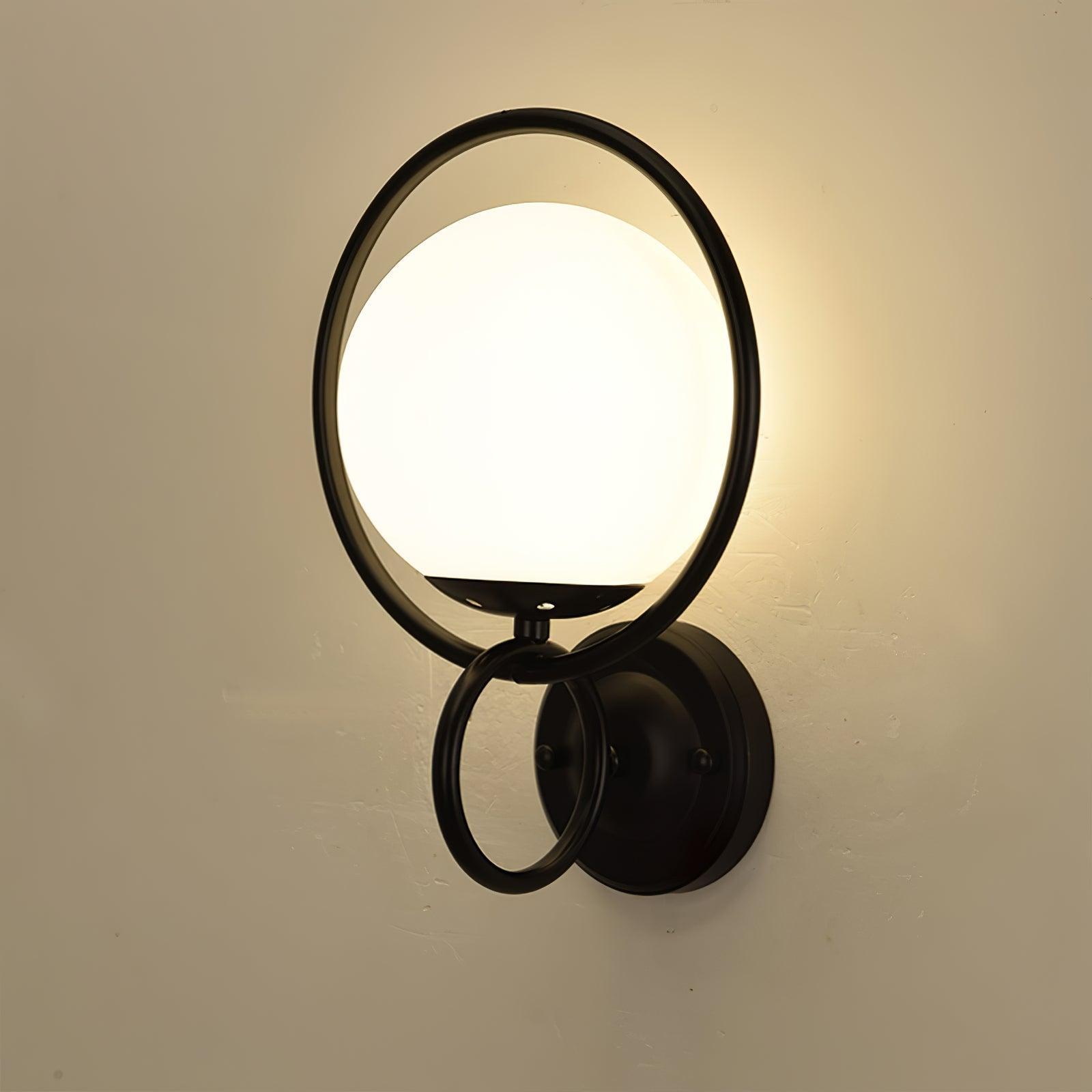 Nøordka Light Bespoke Wall Light Fixture Circle Contemporary Brass Finish Wall Lamp