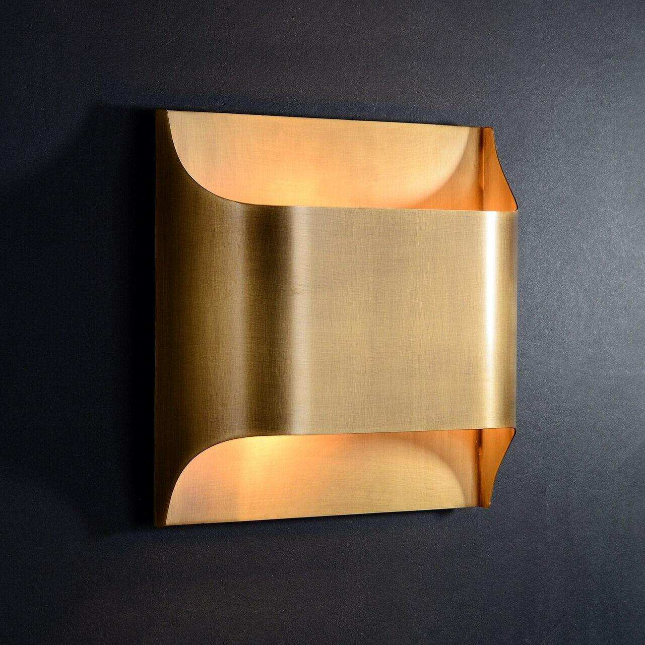 Nøordka Light Bespoke Wall Light Fixture Circular Brass Nordic Inspired Wall Sconce