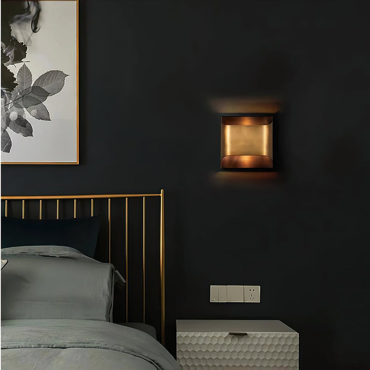 Nøordka Light Bespoke Wall Light Fixture Circular Brass Nordic Inspired Wall Sconce