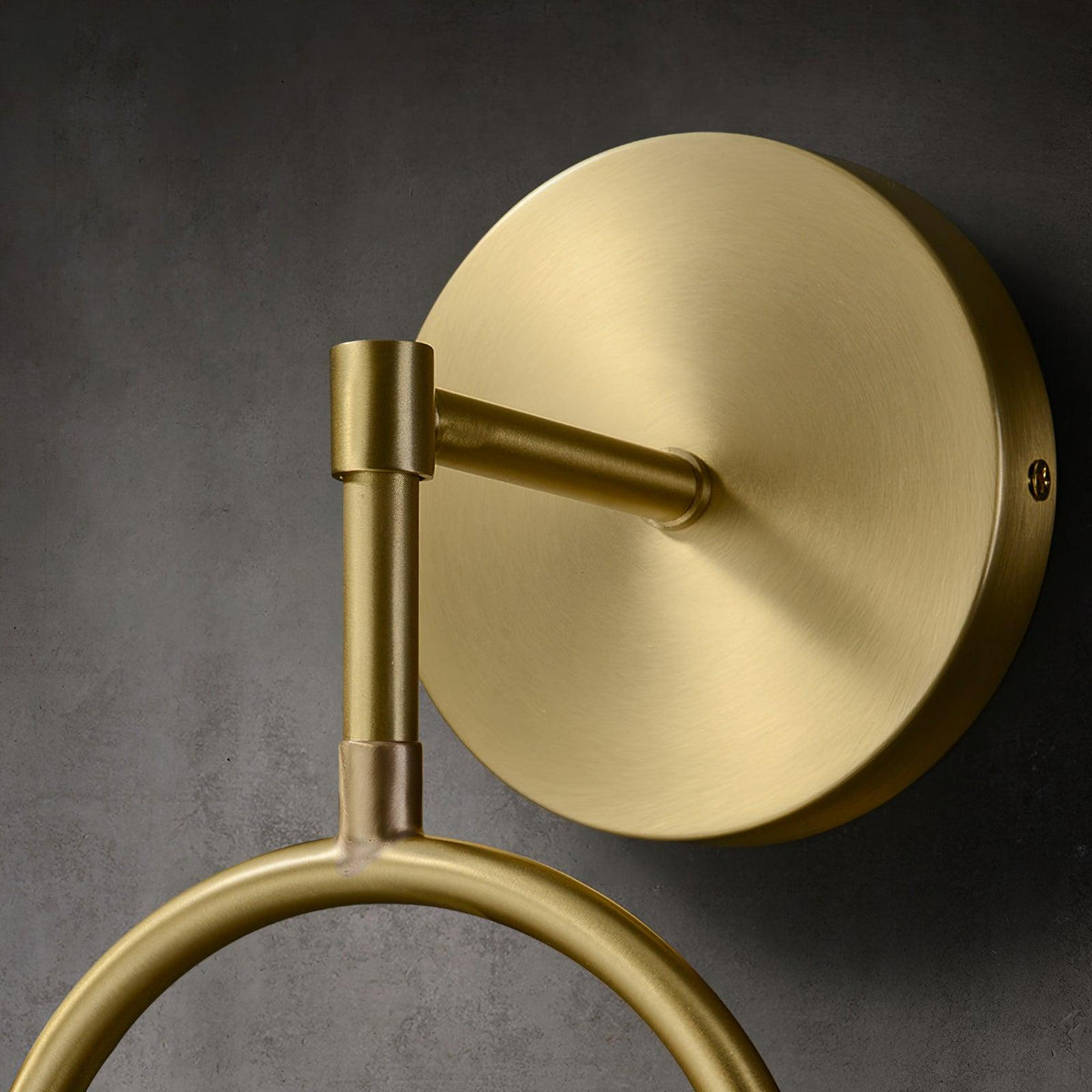Nøordka Light Bespoke Wall Light Fixture Circular Enameled Glass Brass Finish Wall Sconce