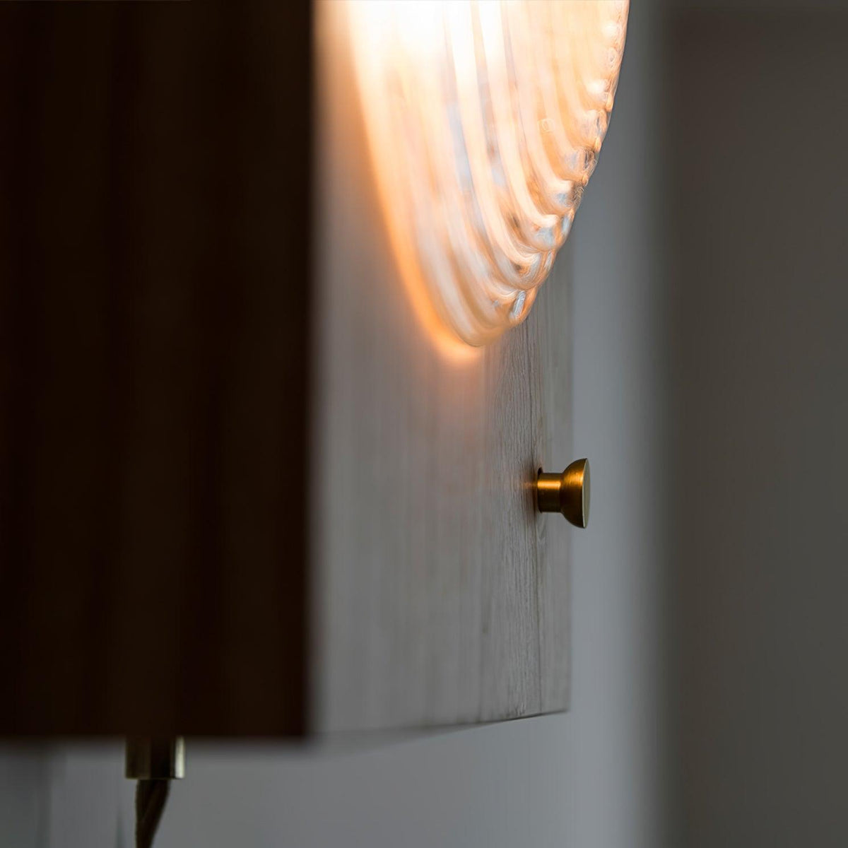 Nøordka Light Bespoke Wall Light Fixture Circular Glass Vintage Inspired Wall Sconce