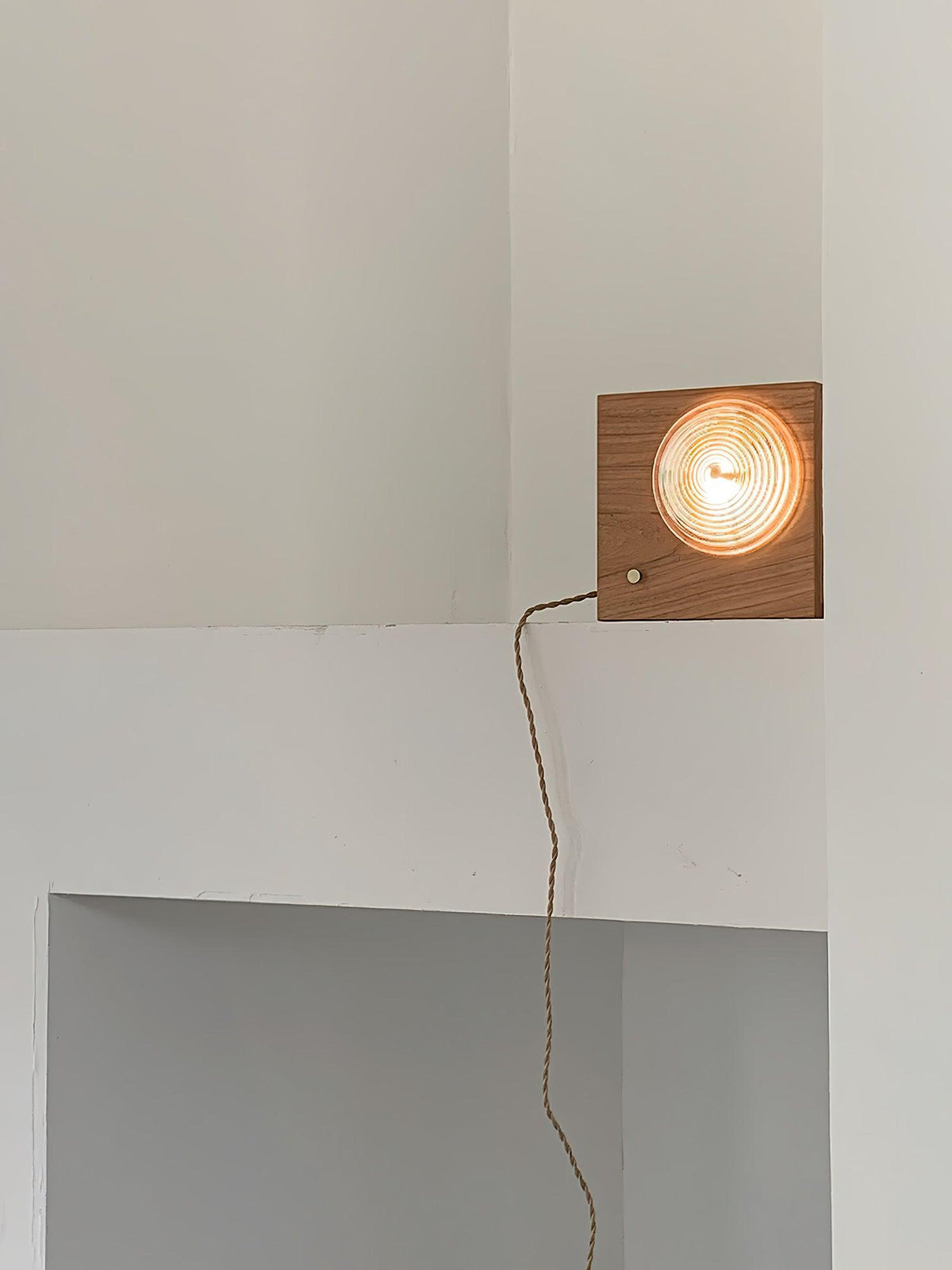 Nøordka Light Bespoke Wall Light Fixture Circular Glass Vintage Inspired Wall Sconce