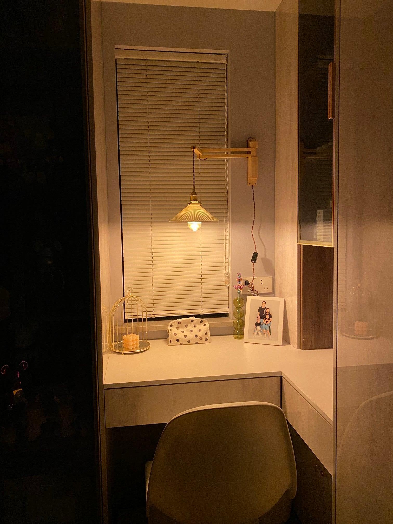 Nøordka Light Bespoke Wall Light Fixture Circular Walnut Nordic Inspired Wall Lamp