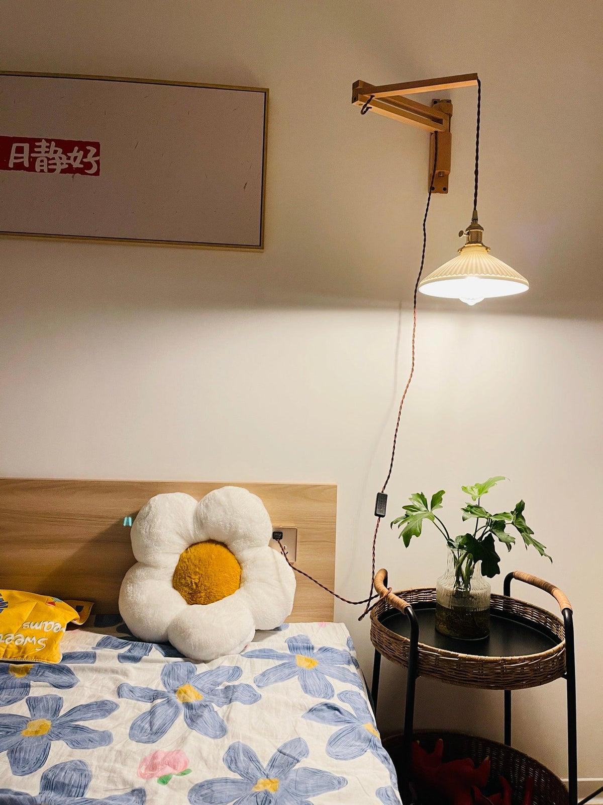 Nøordka Light Bespoke Wall Light Fixture Circular Walnut Nordic Inspired Wall Lamp