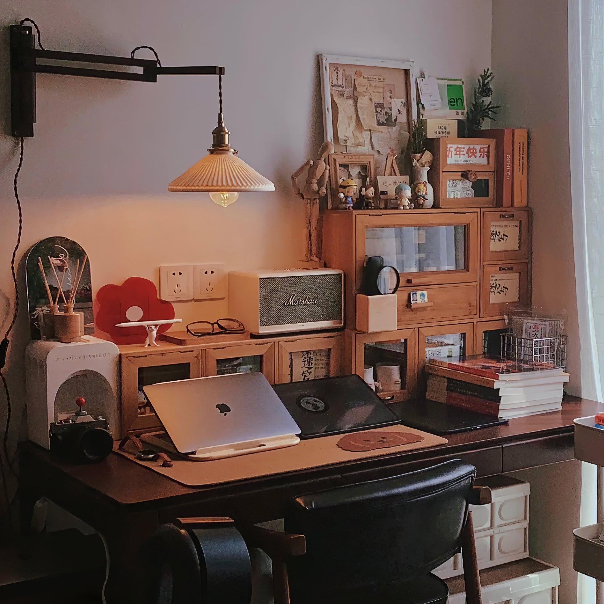 Nøordka Light Bespoke Wall Light Fixture Circular Walnut Nordic Inspired Wall Lamp