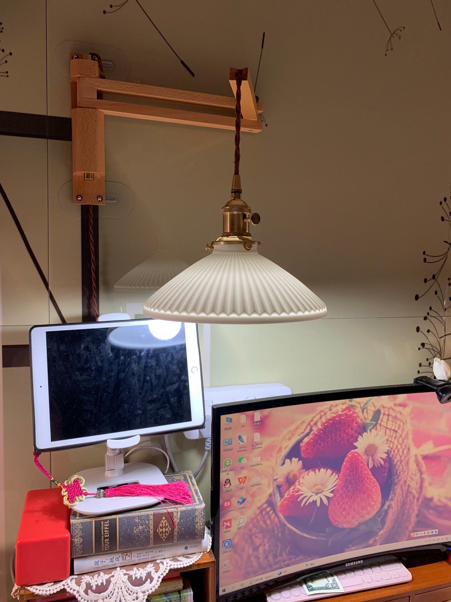 Nøordka Light Bespoke Wall Light Fixture Circular Walnut Nordic Inspired Wall Lamp