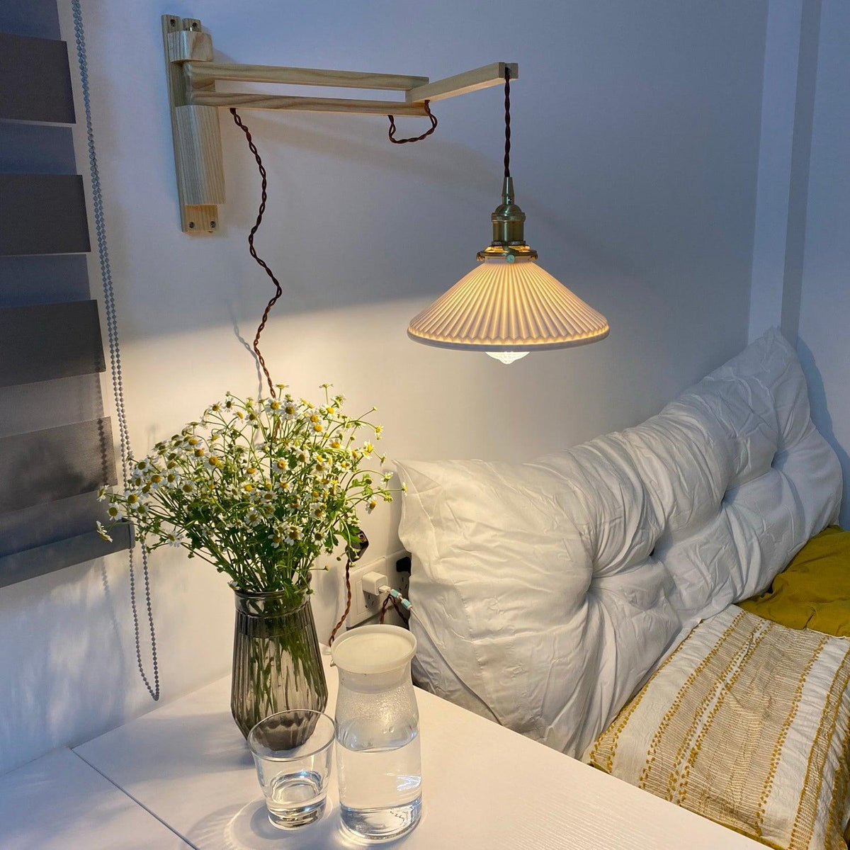 Nøordka Light Bespoke Wall Light Fixture Circular Walnut Nordic Inspired Wall Lamp