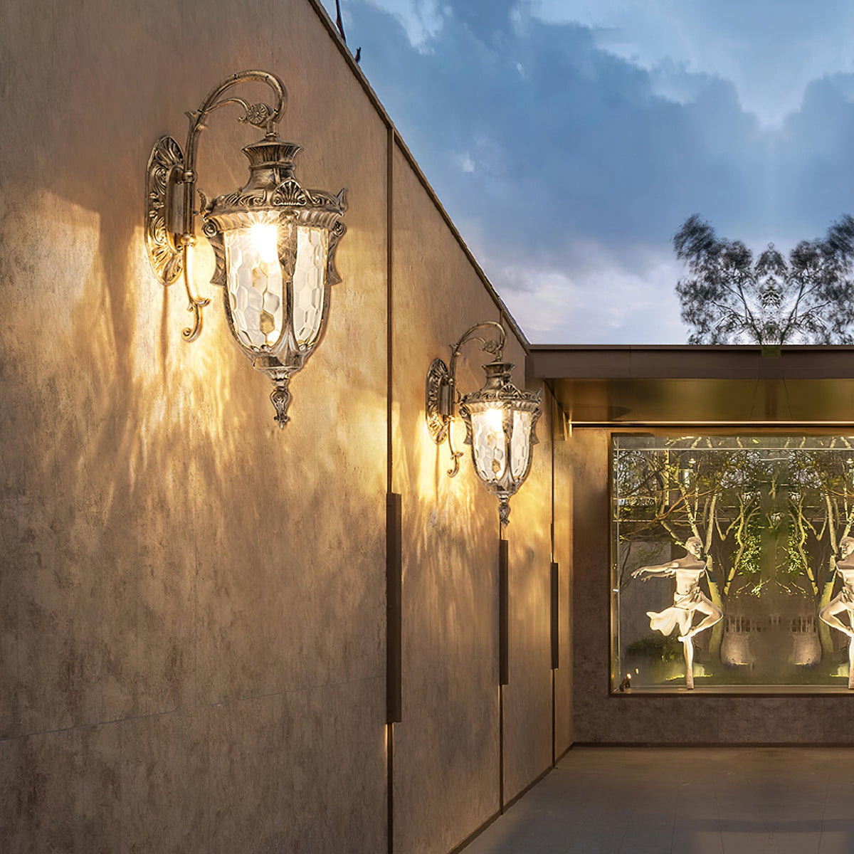 Nøordka Light Bespoke Wall Light Fixture Corrugated Glass Vintage Inspired Wall Lamp