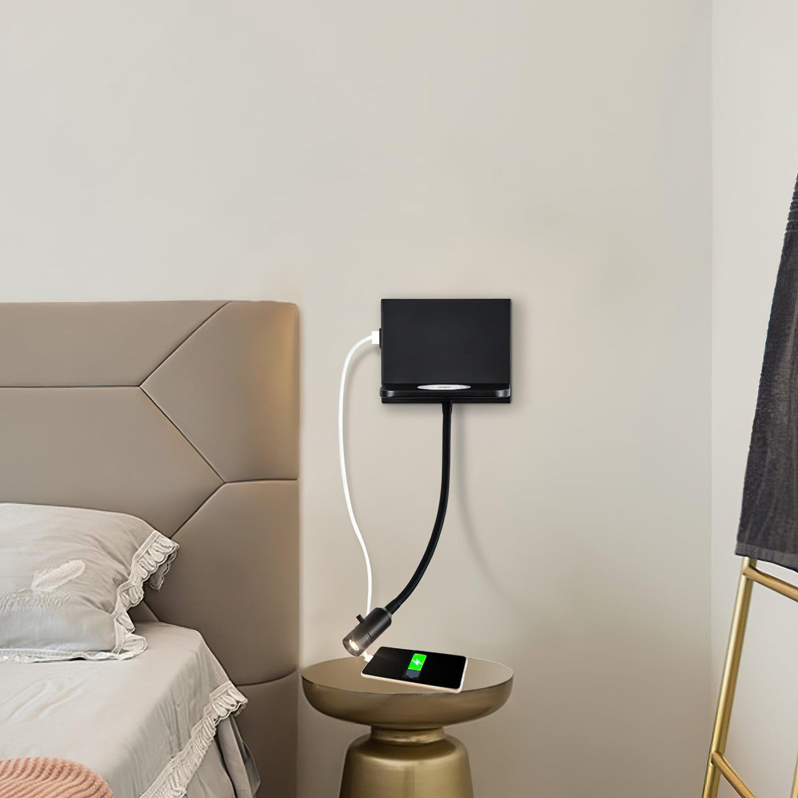 Nøordka Light Bespoke Wall Light Fixture Curved Brushed Metal Contemporary Wall Light