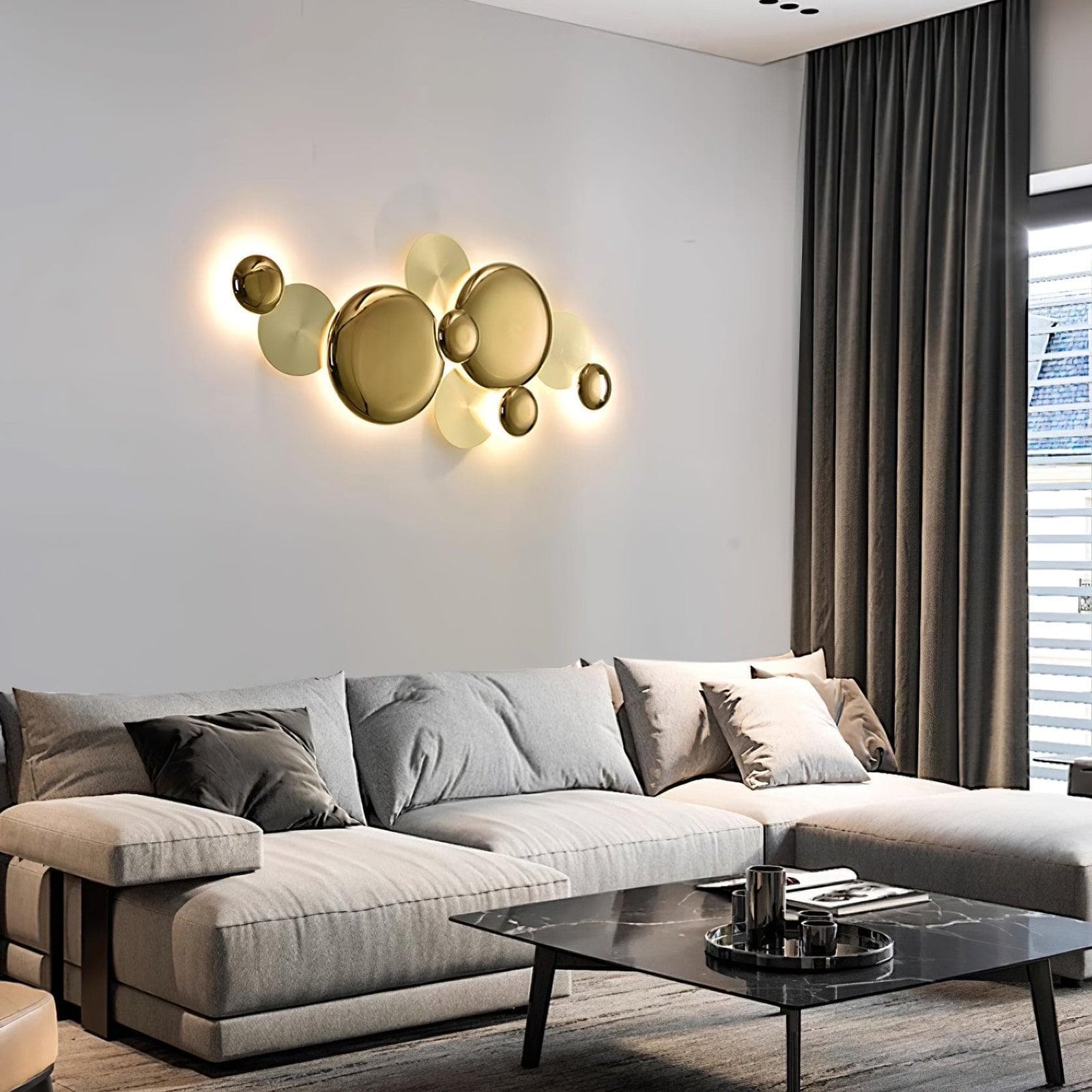 Nøordka Light Bespoke Wall Light Fixture Curved Copper Tube Contemporary Wall Lamp