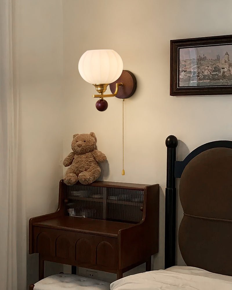 Nøordka Light Bespoke Wall Light Fixture Curved Iron And Wood Contemporary Wall Lamp