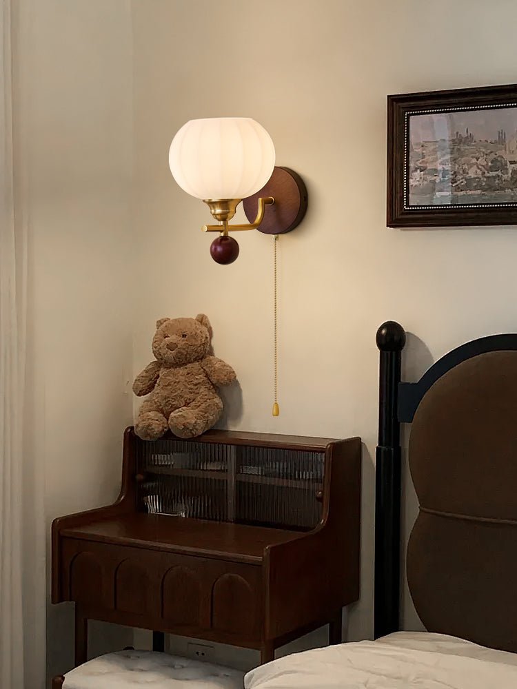 Nøordka Light Bespoke Wall Light Fixture Curved Iron And Wood Contemporary Wall Lamp