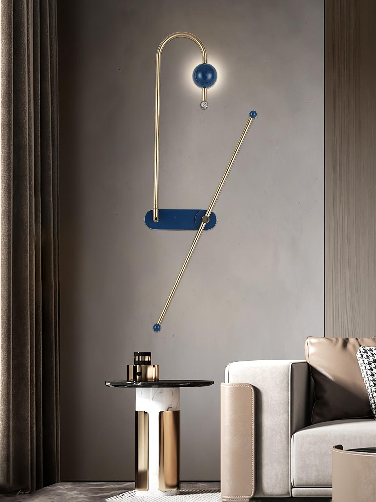 Nøordka Light Bespoke Wall Light Fixture Curved Looped Metal Contemporary Wall Lamp