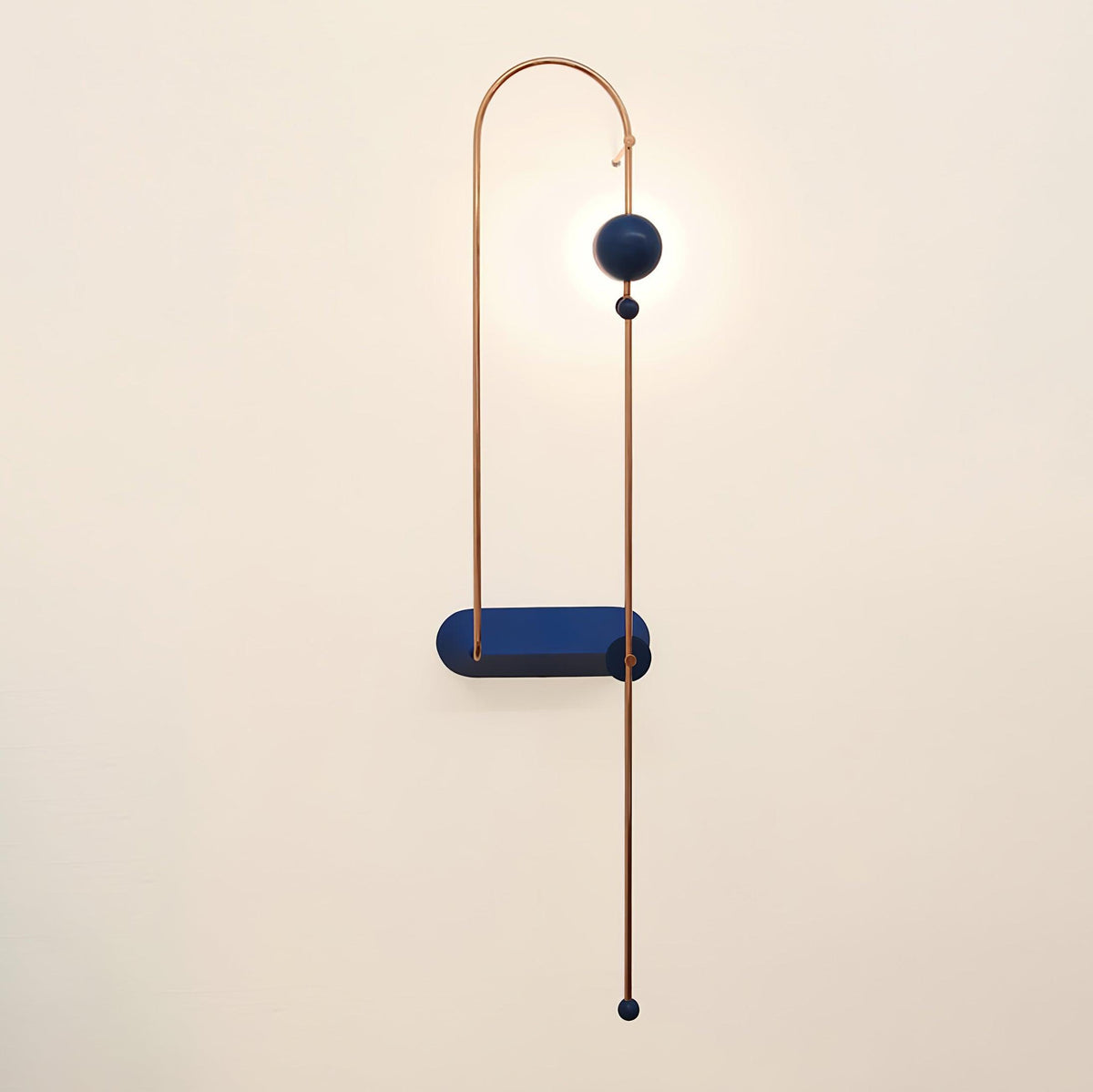 Nøordka Light Bespoke Wall Light Fixture Curved Looped Metal Contemporary Wall Lamp