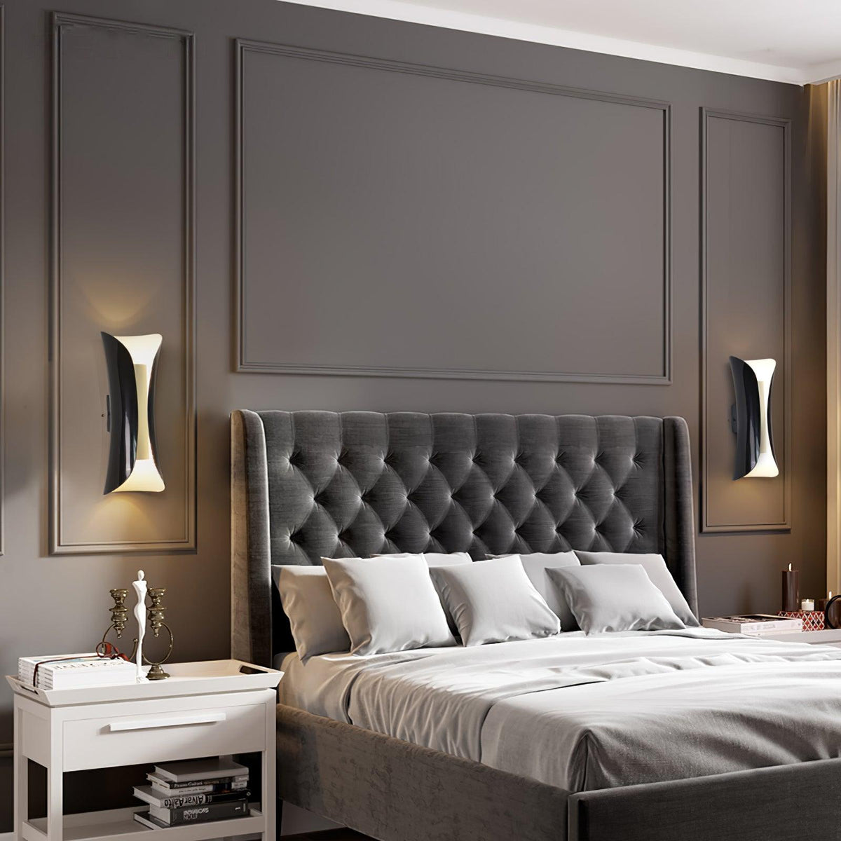 Nøordka Light Bespoke Wall Light Fixture Curved Waist Baroque Inspired Wall Sconce