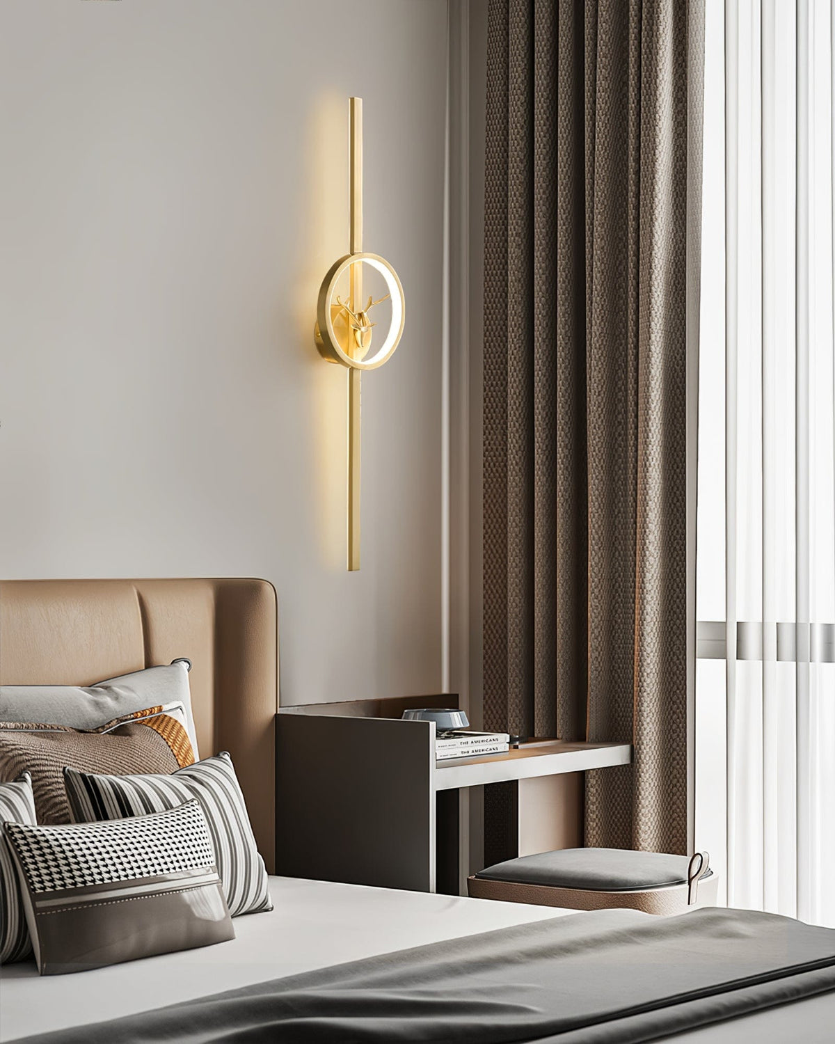 Nøordka Light Bespoke Wall Light Fixture Deer Sculpture Brass Finish Home Wall Lamp