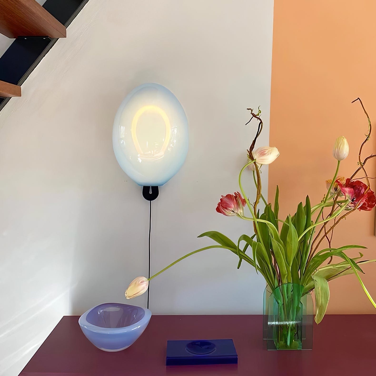 Nøordka Light Bespoke Wall Light Fixture Delicate Bubble Glass Contemporary Wall Light