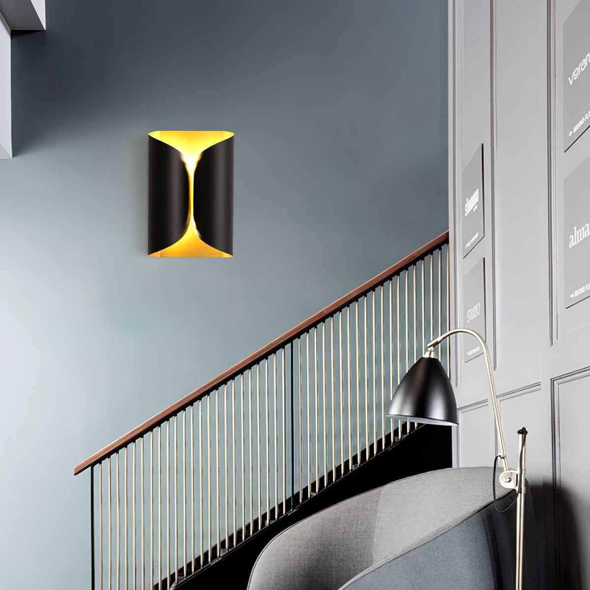 Nøordka Light Bespoke Wall Light Fixture Dramatic Folded Metal Brass Finish Wall Sconce