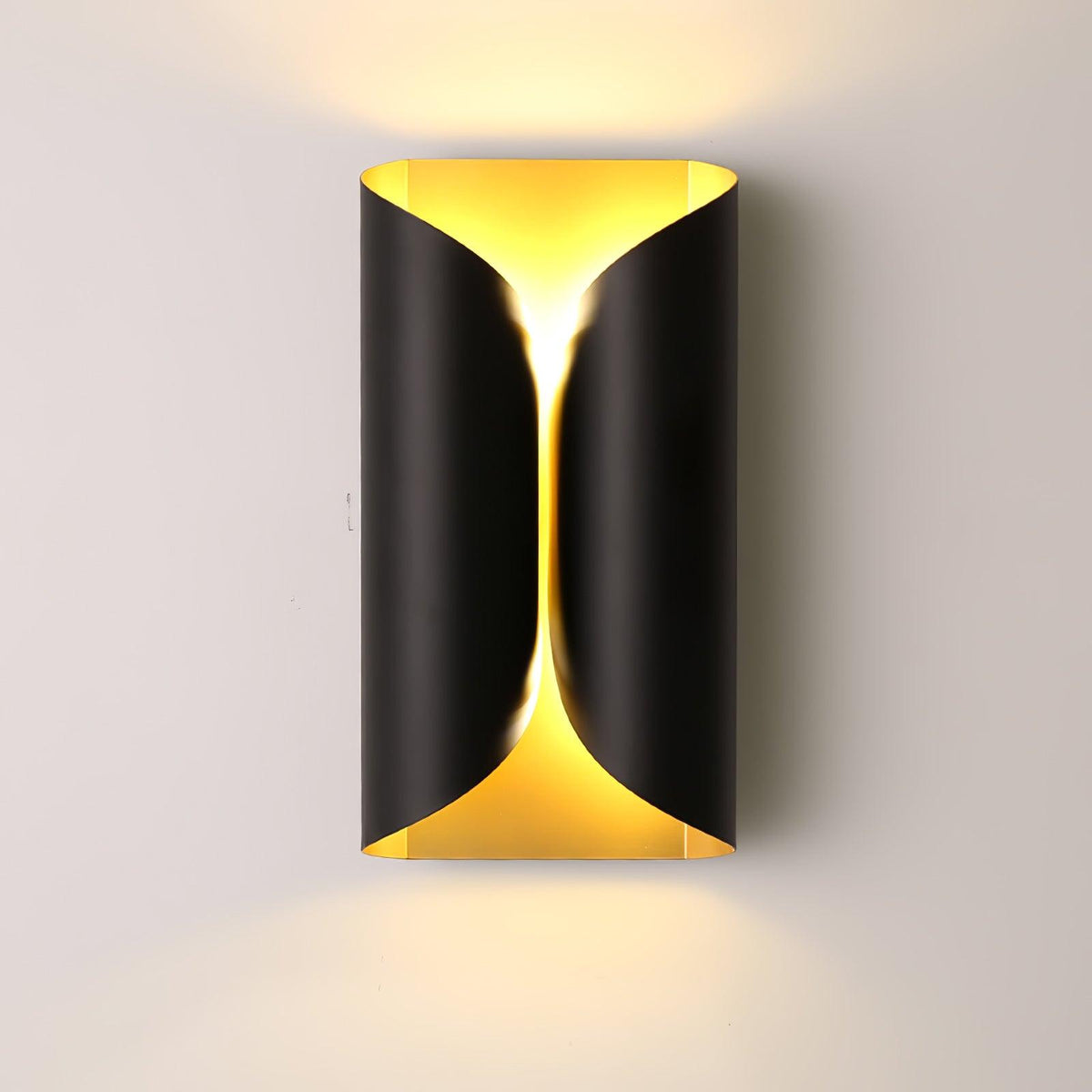 Nøordka Light Bespoke Wall Light Fixture Dramatic Folded Metal Brass Finish Wall Sconce