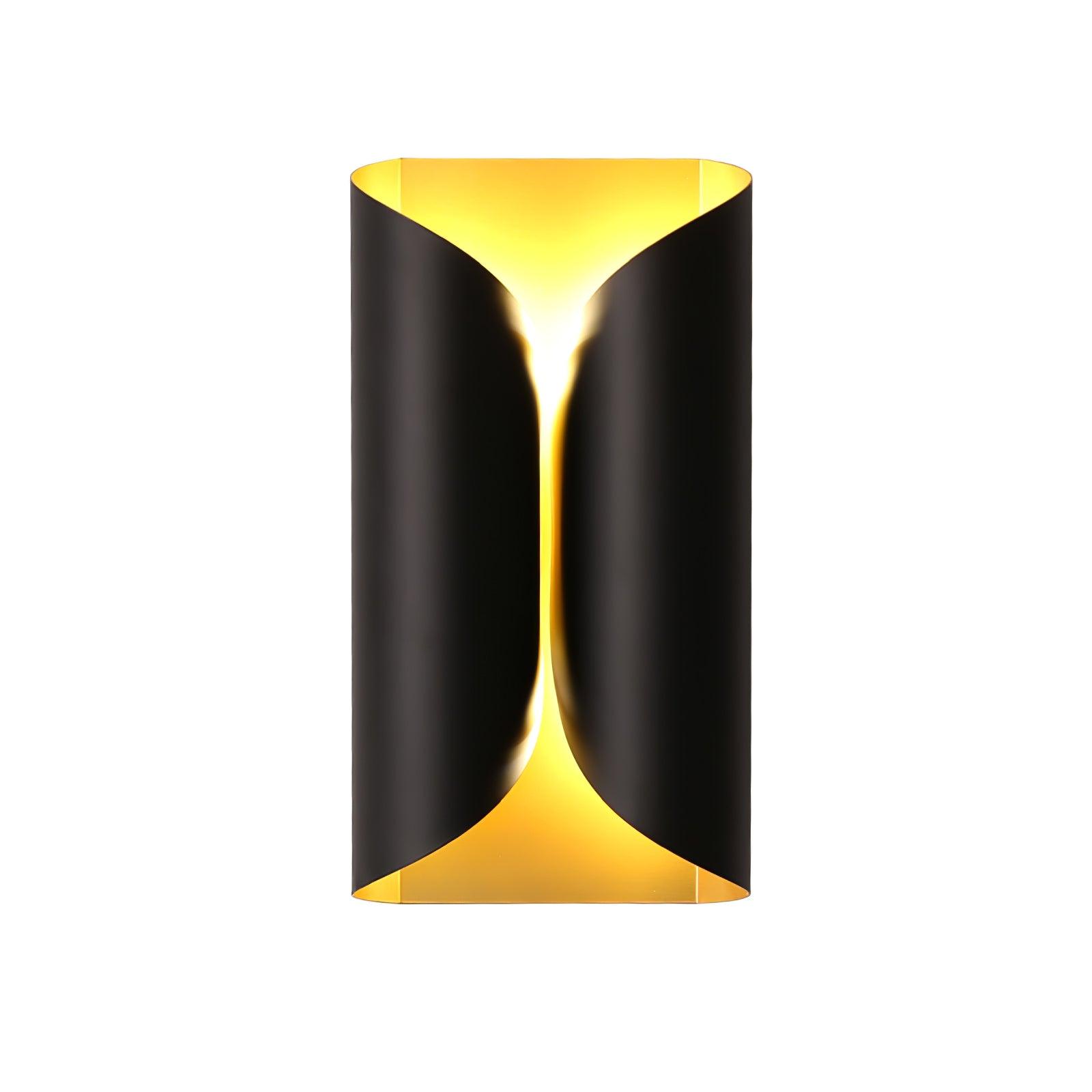 Nøordka Light Bespoke Wall Light Fixture Dramatic Folded Metal Brass Finish Wall Sconce