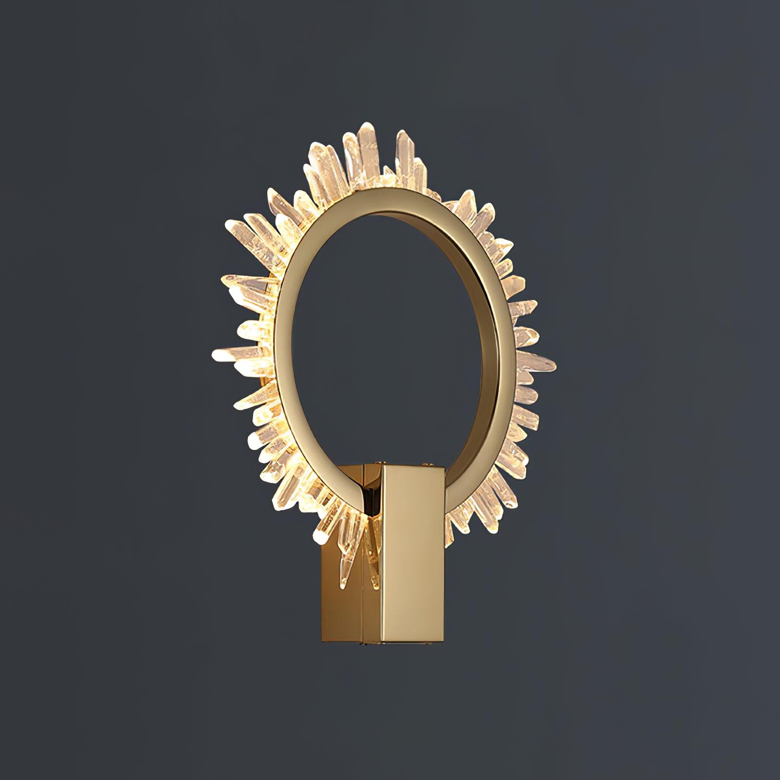 Nøordka Light Bespoke Wall Light Fixture Faceted Crystal Contemporary Luxe Wall Lamp