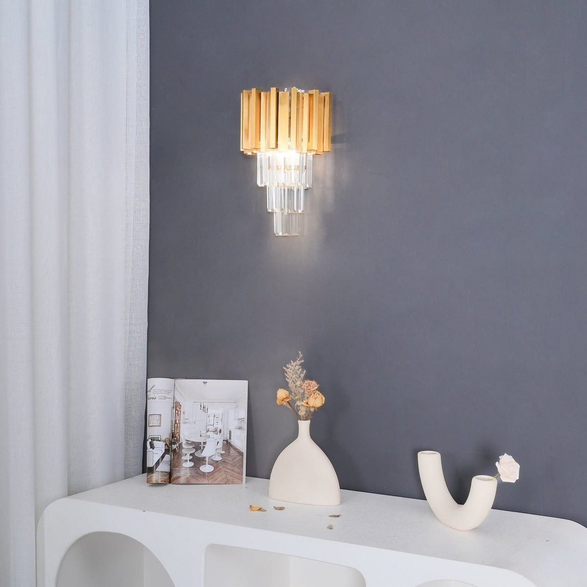 Nøordka Light Bespoke Wall Light Fixture Grand Architectural Contemporary Wall Sconce