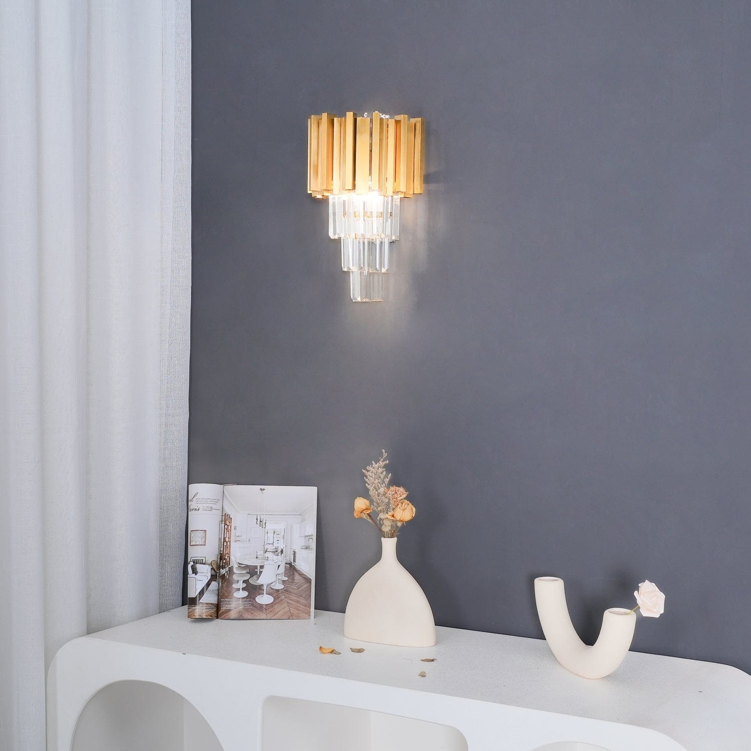 Nøordka Light Bespoke Wall Light Fixture Grand Architectural Contemporary Wall Sconce