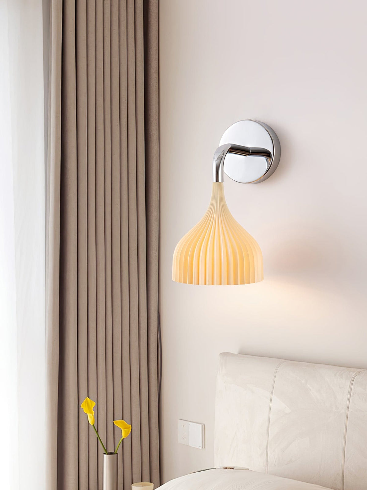 Nøordka Light Bespoke Wall Light Fixture Handcrafted Brushed Metal Minimalist Wall Lamp